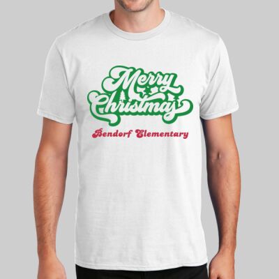 Adult T-Shirt - Winter - Merry Christmas Red and Green  Thumbnail